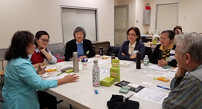 participants at table discussing