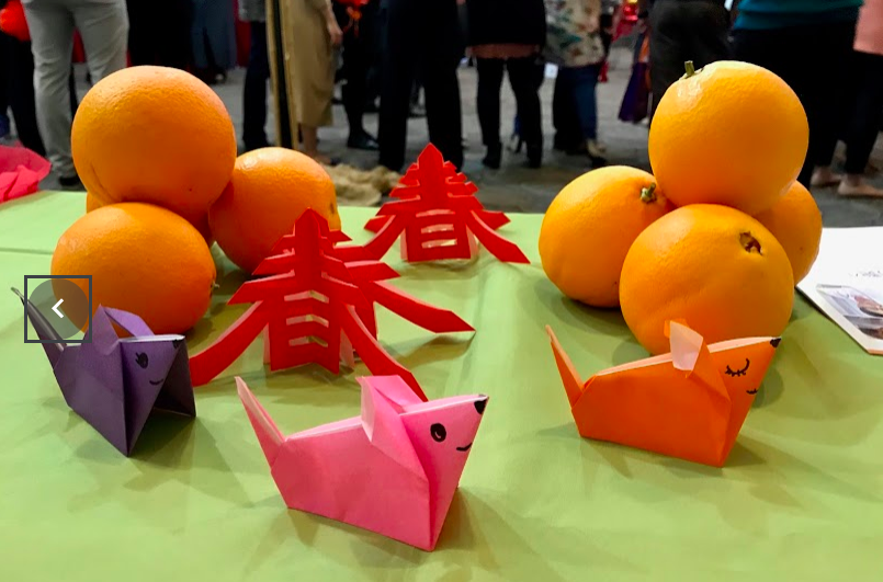 festive fruits and papercraft