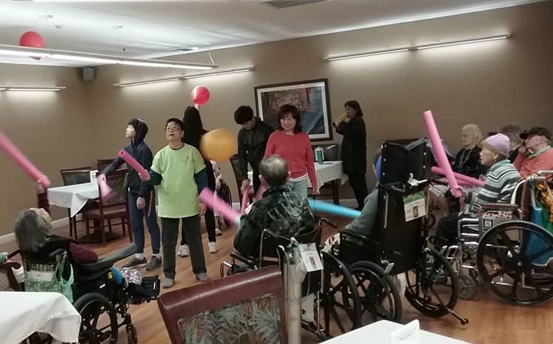 participants engaged in activity
