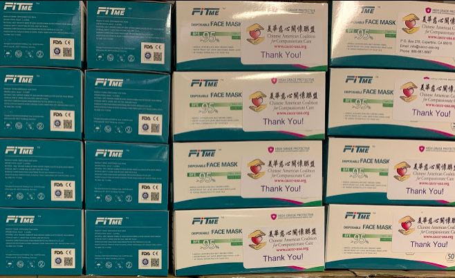 boxes of face masks