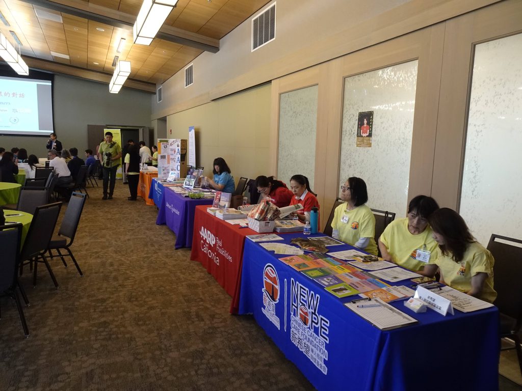 Variety of health care organizations at health fair