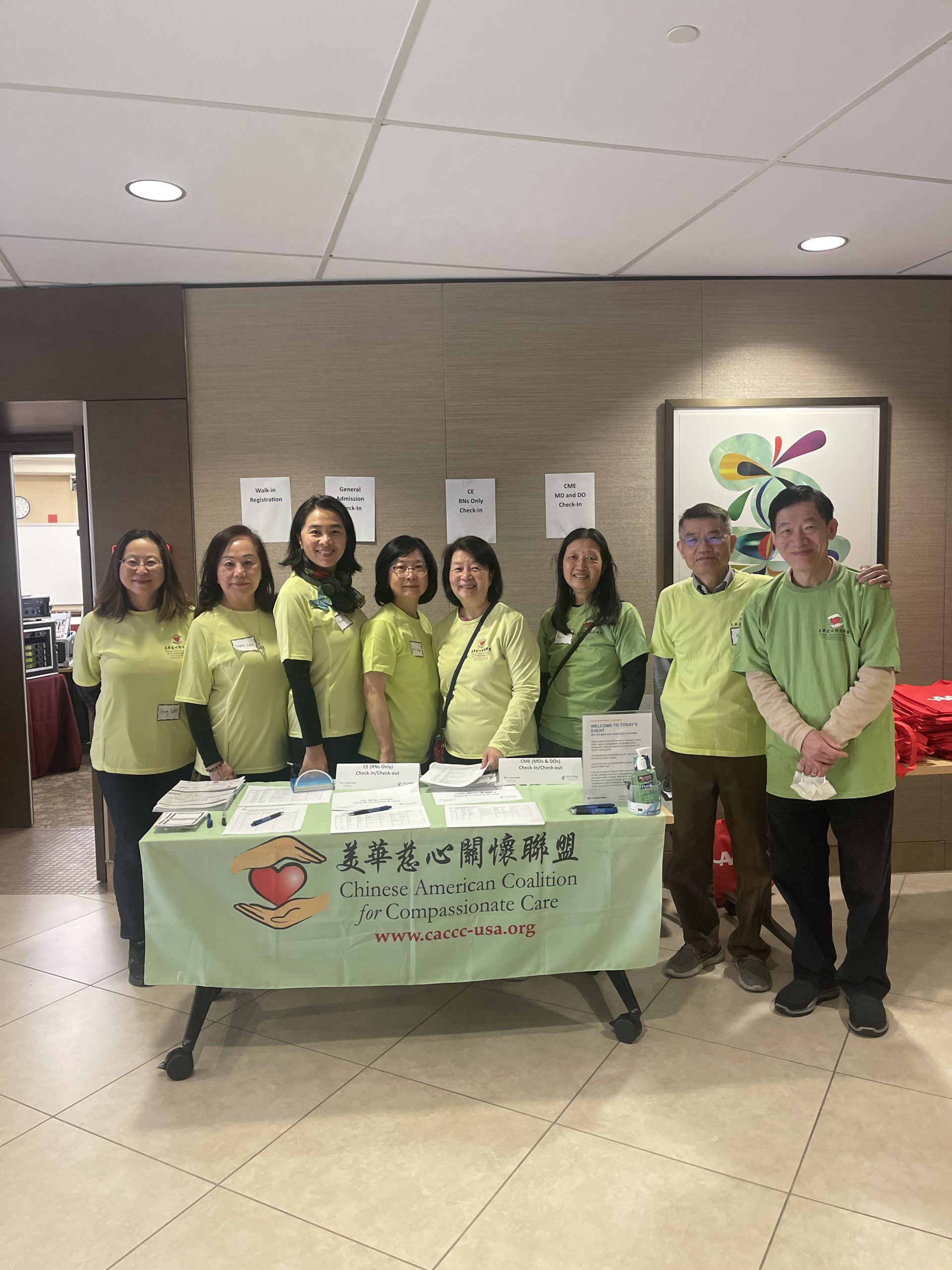 CACCC Volunteers standing together at event