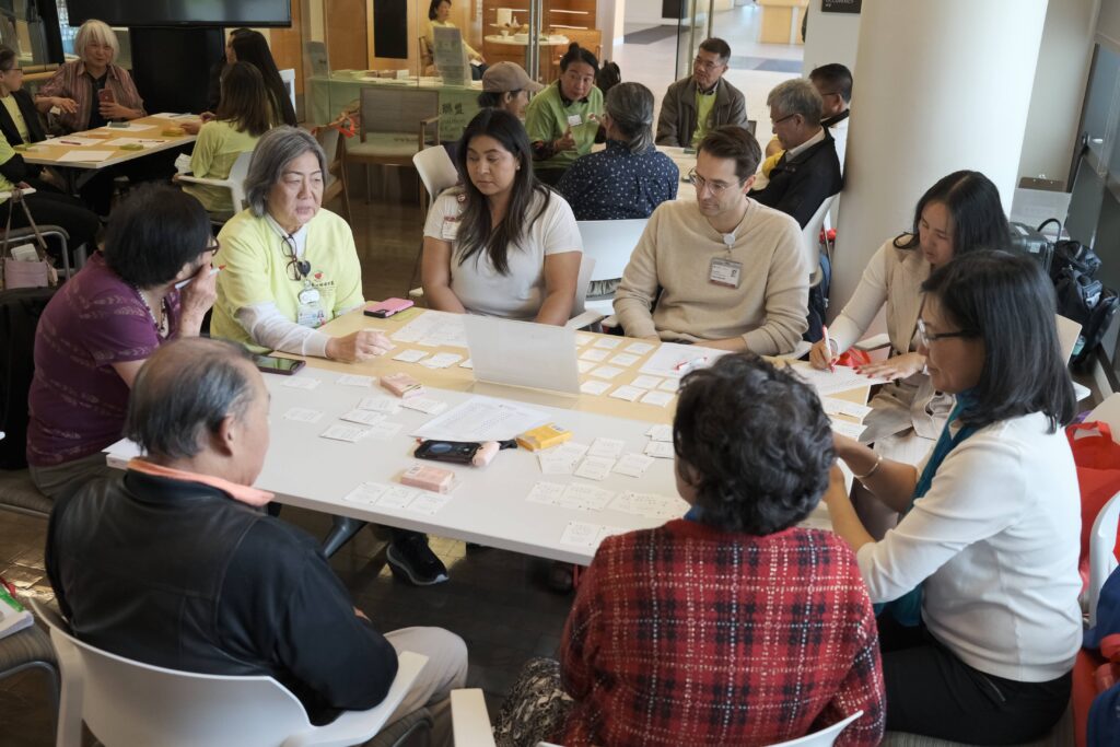 Groups of participants at heart to heart cafe