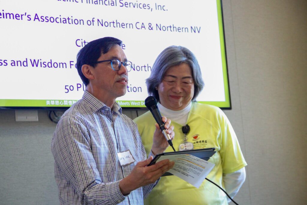 CACCC members giving speech
